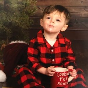 Old Navy Red Plaid PJs, Size 2T